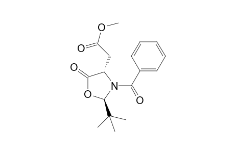 (2R,4S)-3-Benzoyl-2-tert-butyl-4-methoxycarbonylmethyloxazolidine-5-one
