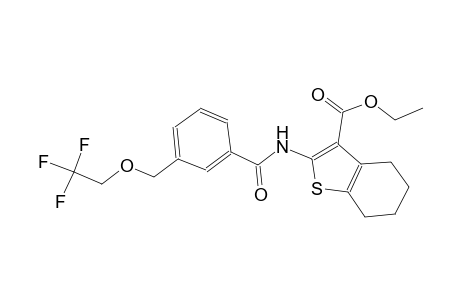 ethyl 2-({3-[(2,2,2-trifluoroethoxy)methyl]benzoyl}amino)-4,5,6,7-tetrahydro-1-benzothiophene-3-carboxylate