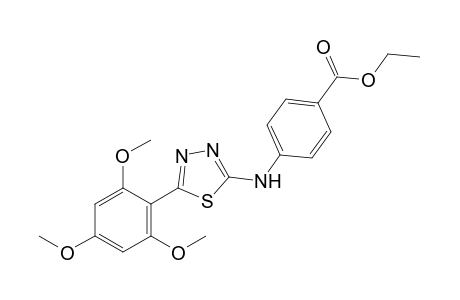 p-{[5-(2,4,6-trimethoxyphenyl)-1,3,4-thiadiazol-2-yl]-amino}benzoic acid, ethyl ester