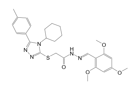 2-{[4-cyclohexyl-5-(4-methylphenyl)-4H-1,2,4-triazol-3-yl]sulfanyl}-N'-[(E)-(2,4,6-trimethoxyphenyl)methylidene]acetohydrazide