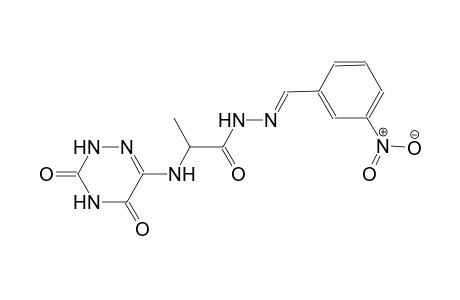 alanine, N-(2,3,4,5-tetrahydro-3,5-dioxo-1,2,4-triazin-6-yl)-, 2-[(E)-(3-nitrophenyl)methylidene]hydrazide