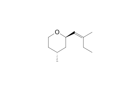 (2R,4R)-(Z)-4-Methyl-2-(2-methylbut-1-en-1-yl)tetrahydro-2H-pyran