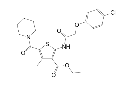 2-[[2-(4-chlorophenoxy)-1-oxoethyl]amino]-4-methyl-5-[oxo(1-piperidinyl)methyl]-3-thiophenecarboxylic acid ethyl ester
