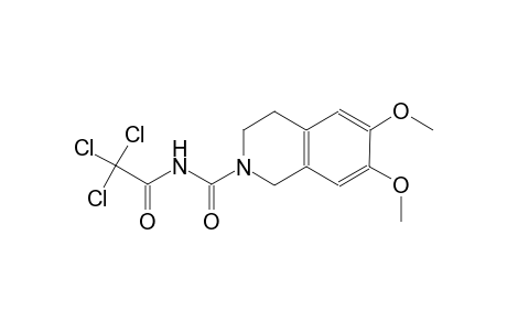 acetamide, 2,2,2-trichloro-N-[(3,4-dihydro-6,7-dimethoxy-2(1H)-isoquinolinyl)carbonyl]-