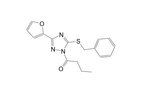 1H-1,2,4-triazole, 3-(2-furanyl)-1-(1-oxobutyl)-5-[(phenylmethyl)thio]-