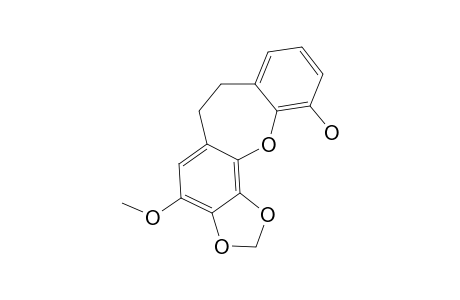 7,8-DIHYDRO-5-HYDROXY-12,13-METHYLENEDIOXY-11-METHOXYLDIBENZ-[B.F]-OXEPIN