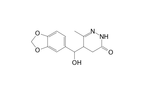 3(2H)-Pyridazinone, 5-(1,3-benzodioxol-5-ylhydroxymethyl)-4,5-dihydro-6-methyl-