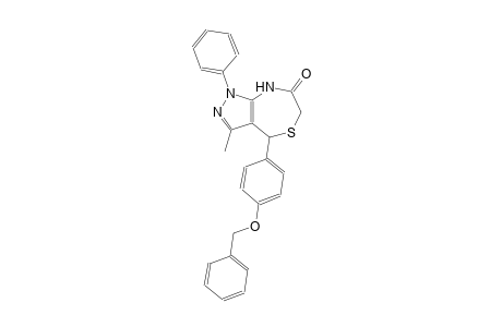 4-[4-(benzyloxy)phenyl]-3-methyl-1-phenyl-4,8-dihydro-1H-pyrazolo[3,4-e][1,4]thiazepin-7(6H)-one
