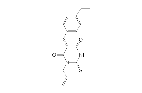 1-Allyl-5-(4-ethyl-benzylidene)-2-thioxo-dihydro-pyrimidine-4,6-dione