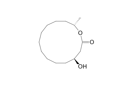 (4S,14S)-14-methyl-4-oxidanyl-1-oxacyclotetradecan-2-one