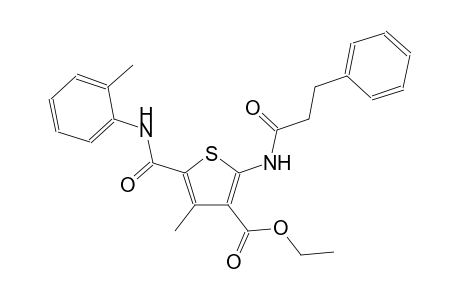 ethyl 4-methyl-2-[(3-phenylpropanoyl)amino]-5-(2-toluidinocarbonyl)-3-thiophenecarboxylate