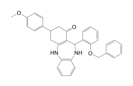 11-[2-(benzyloxy)phenyl]-3-(4-methoxyphenyl)-2,3,4,5,10,11-hexahydro-1H-dibenzo[b,e][1,4]diazepin-1-one