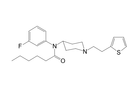 N-(3-Fluorophenyl)-N-(1-[2-(thiophen-2-yl)ethyl]piperidin-4-yl)hexanamide