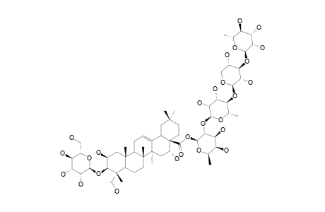 DEACYLBELLIDIOSIDE-B3;3-O-BETA-D-GLUCOPYRANOSYL-2-BETA,3-BETA,16-ALPHA,23-TETRAHYDROXY-OLEAN-12-EN-28-OIC-ACID-28-O-ALPHA-L-RHAMNOPYRANOSYL-(1->3)-