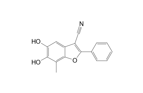 5,6-Dihydroxy-7-methyl-2-phenylbenzofuran-3-carbonitrile