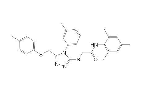 N-mesityl-2-[(4-(3-methylphenyl)-5-{[(4-methylphenyl)sulfanyl]methyl}-4H-1,2,4-triazol-3-yl)sulfanyl]acetamide