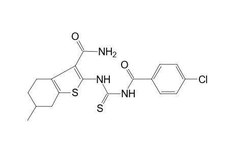 2-[(4-chlorobenzoyl)carbamothioylamino]-6-methyl-4,5,6,7-tetrahydro-1-benzothiophene-3-carboxamide