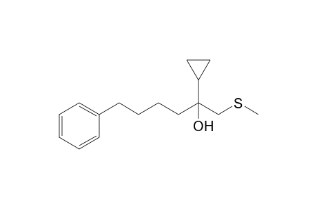 2-Cyclopropyl1-methylsulfanyl-6-phenylhexan-2-ol