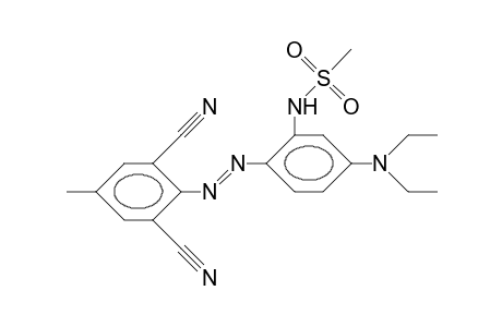 2,6-Dicyano-4'-diethylamino-4-methyl-2'-methylsulphonamido-azobenzene