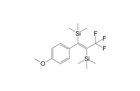 (E)-1-(4-Methoxyphenyl)-3,3,3-trifluoro-1,2-ditrimethylsilyl-1-propene