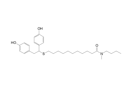 11-[1,2-bis(4-hydroxyphenyl)ethylthio]-N-butyl-N-methyl-undecanamide