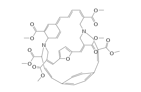 Hexamethyl 33-oxa-1,12-diazapentacyclo[10.10.10.1(5,8).2(13,16),2(26,29)]heptatriaconta-3,5,7,9,14,16,18,20,24,26,28,30,34(35),36(37)-tetradecaene-3,10,14,21,24,32-hexacarboxylate