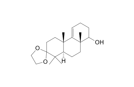 (1R,4bS,8aR,10aR)-4b,8,8,10a-tetramethylspiro[1,2,3,5,6,8a,9,10-octahydrophenanthrene-7,2'-1,3-dioxolane]-1-ol