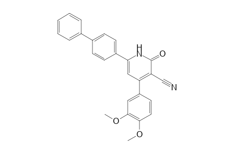 6-([1,1'-biphenyl]-4-yl)-4-(3,4-dimethoxyphenyl)-2-oxo-1,2-dihydropyridine-3-carbonitrile