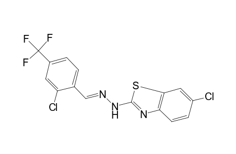 2-CHLORO-alpha,alpha,alpha-TRIFLUORO-p-TOLUALDEHYDE, (6-CHLORO-2-BENZOTHIAZOLYL)HYDRAZONE