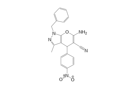 6-amino-1-benzyl-3-methyl-4-(4-nitrophenyl)-1,4-dihydropyrano[2,3-c]pyrazole-5-carbonitrile
