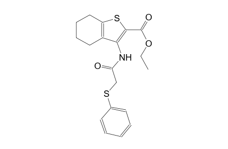 benzo[b]thiophene-2-carboxylic acid, 4,5,6,7-tetrahydro-3-[[(phenylthio)acetyl]amino]-, ethyl ester