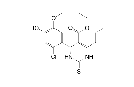 ethyl 4-(2-chloro-4-hydroxy-5-methoxyphenyl)-6-propyl-2-thioxo-1,2,3,4-tetrahydro-5-pyrimidinecarboxylate