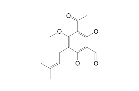ACRONYCULATIN-A;1-[3'-FORMYL-2',4'-DIHYDROXY-6'-METHOXY-5'-(3''-METHYLBUT-2''-ENYL)-ACETOPHENONE