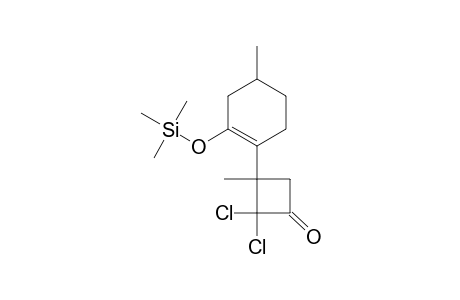2,2-Dichloro-3-methyl-3-[4-methyl-2-(trimethylsiloxy)cyclohexenyl]cyclobutanone
