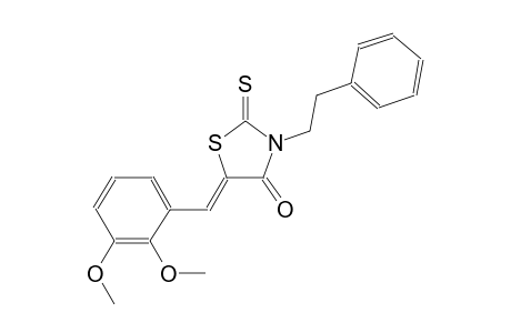 (5Z)-5-(2,3-dimethoxybenzylidene)-3-(2-phenylethyl)-2-thioxo-1,3-thiazolidin-4-one