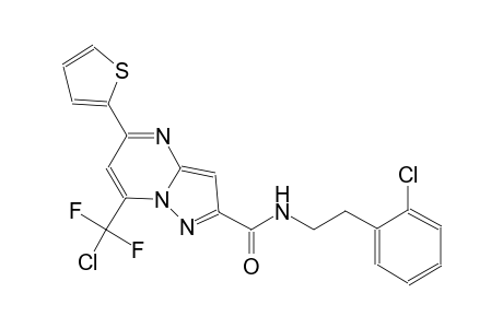 7-[chloranyl-bis(fluoranyl)methyl]-N-[2-(2-chlorophenyl)ethyl]-5-thiophen-2-yl-pyrazolo[1,5-a]pyrimidine-2-carboxamide