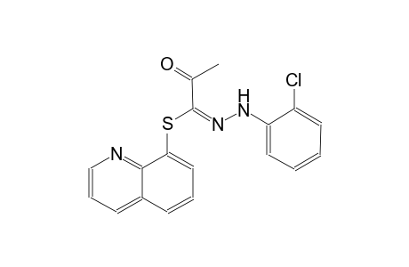 propanehydrazonothioic acid, N-(2-chlorophenyl)-2-oxo-, 8-quinolinylester, (1E)-