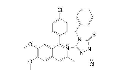 3-METHYL-6,7-DIMETHOXY-1-(4-CHLOROPHENYL)-N-(4'-BENZYL-4',5'-DIHYDRO-1'H-1,2,4-TRIAZOL-5'-THIONE-3'-YL)-ISOQUINOLINIUM-CHLORIDE