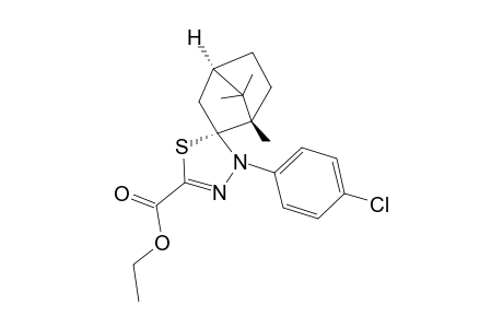 ETHYL-(5R,1'R,4'R)-4,5-DIHYDRO-4-(PARA-CHLOROPHENYL)-SPIRO-[1,3,4-THIADIAZOLE-5,2'-CAMPHANE]-2-CARBOXYLATE