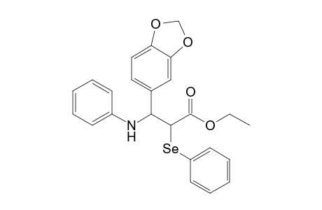 Ethyl 3-(phenylamino)-2-(phenylseleno)-3-[(3,4-methylenedioxy)phenyl]propanoate