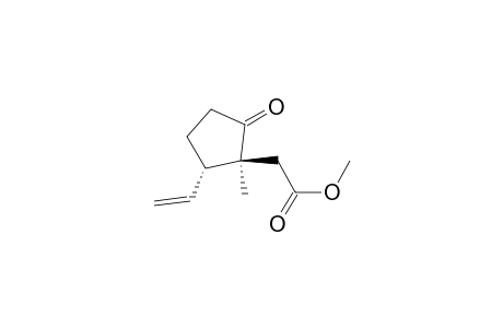 Cyclopentaneacetic acid, 2-ethenyl-1-methyl-5-oxo-, methyl ester, trans-