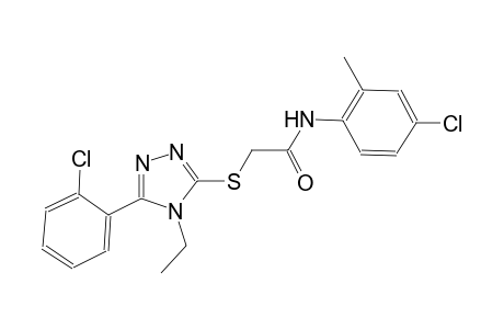 N-(4-chloro-2-methylphenyl)-2-{[5-(2-chlorophenyl)-4-ethyl-4H-1,2,4-triazol-3-yl]sulfanyl}acetamide