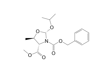 Methyl (2S,4S,5R)-3-[(benzyloxy)carbonyl]-2-isopropoxy-5-methyloxazolidine-4-carboxylate