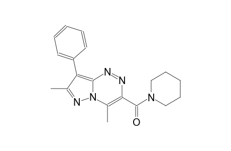 pyrazolo[5,1-c][1,2,4]triazine, 4,7-dimethyl-8-phenyl-3-(1-piperidinylcarbonyl)-