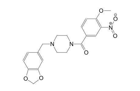 1-(1,3-benzodioxol-5-ylmethyl)-4-(4-methoxy-3-nitrobenzoyl)piperazine