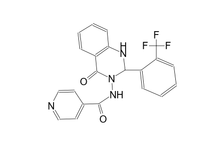 N-(4-oxo-2-[2-(trifluoromethyl)phenyl]-1,4-dihydro-3(2H)-quinazolinyl)isonicotinamide