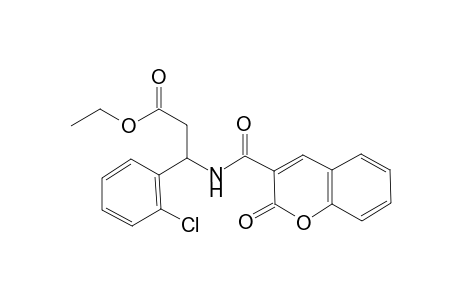 3-(2-Chlorophenyl)-3-[(2-ketochromene-3-carbonyl)amino]propionic acid ethyl ester
