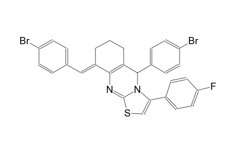 (9E)-9-(4-bromobenzylidene)-5-(4-bromophenyl)-3-(4-fluorophenyl)-6,7,8,9-tetrahydro-5H-[1,3]thiazolo[2,3-b]quinazoline