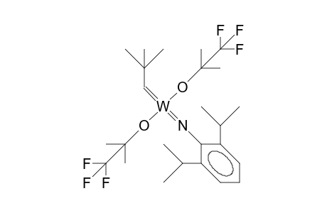 Bis(2-trifluoromethyl-prop-2-yloxy)-neopentylidene-(2,6-diisopropyl-phenylimido) tungsten