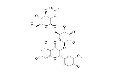 ISORHAMNETIN-3-O-[2'''-O-ACETYL-BETA-D-GLUCOPYRANOSYL-(1->6)-BETA-D-GLUCOPYRANOSIDE]